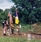 Snidow ceremony S.A.R. color guard
at Lilly Hill Cemetery, Pembroke, VA